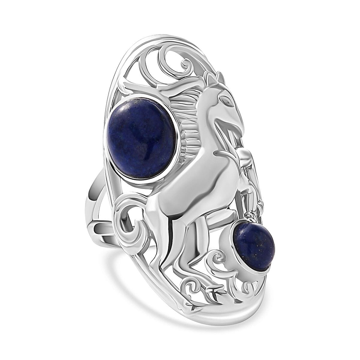 Artisan Crafted Lapis Lazuli Horse Ring 7747158 0