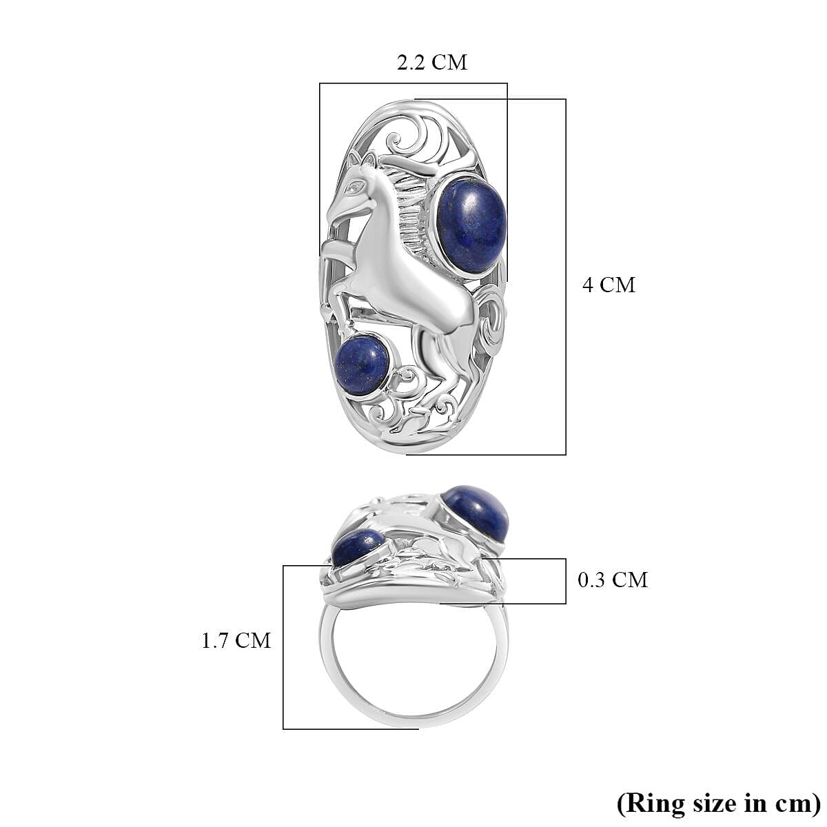 Artisan Crafted Lapis Lazuli Horse Ring 7747158 5
