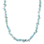 Larimar Chips Necklace (Size - 18-2 Ext) 353.00 Ct.
