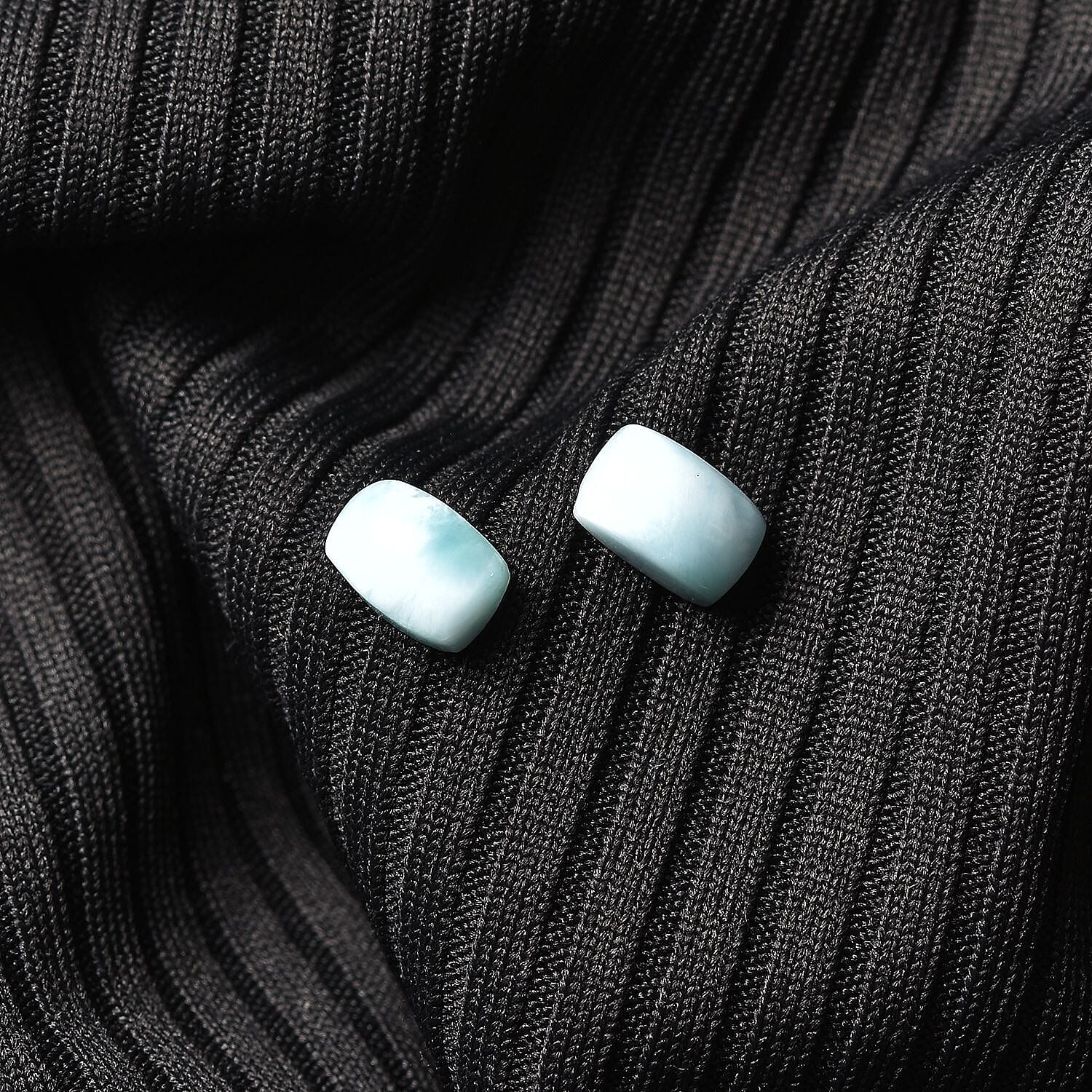 Set of 2 A Larimar Loose Gemstones in Cushion Shape (6x4mm) 1.07 ct. 8025710 1