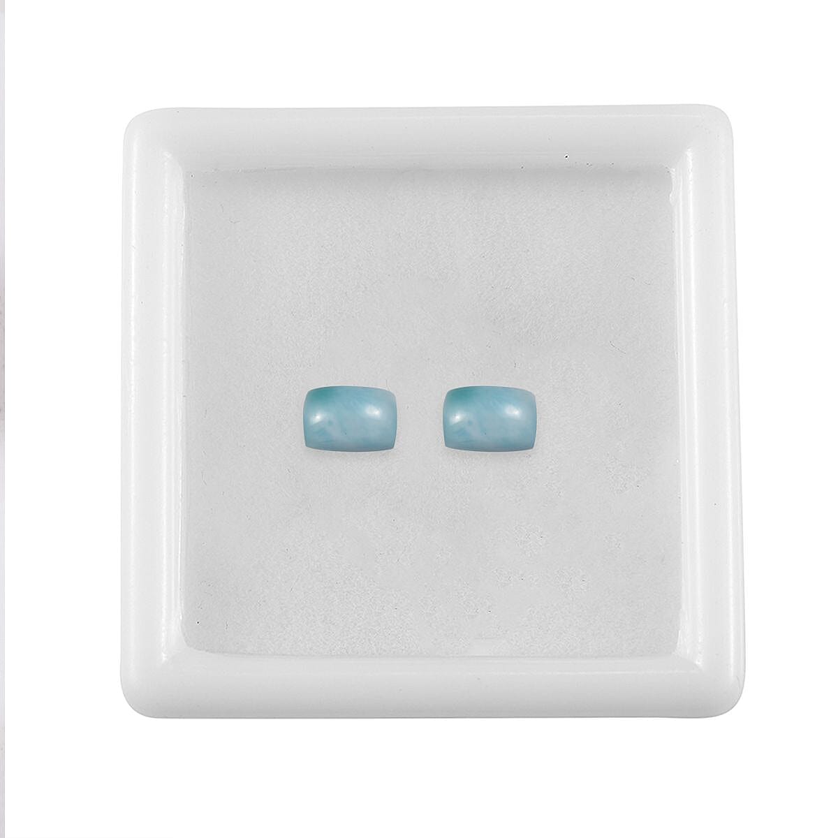 Set of 2 A Larimar Loose Gemstones in Cushion Shape (6x4mm) 1.07 ct. 8025710 3