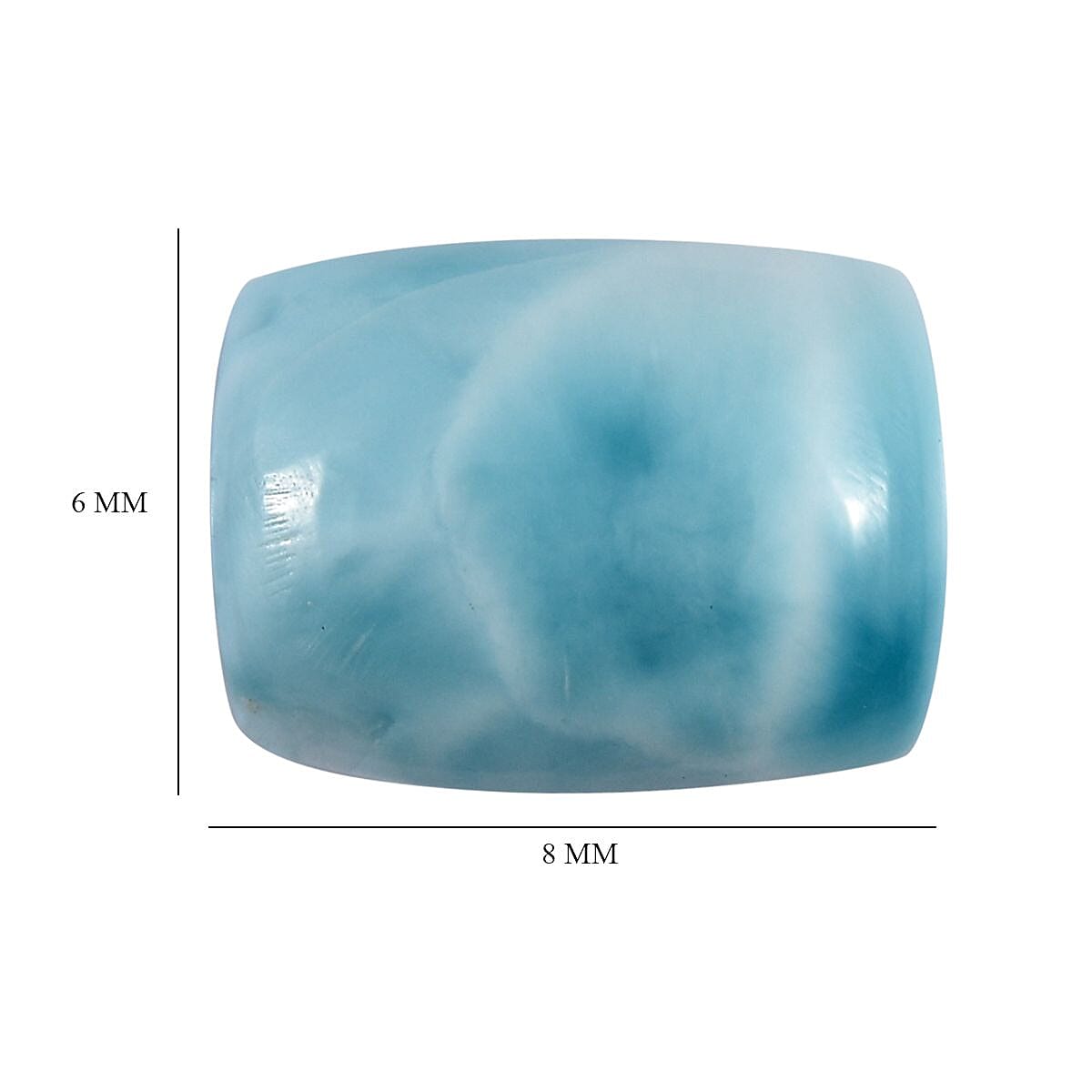 Larimar Loose Gemstone Cushion Cut (8x6 mm) 7734313 4