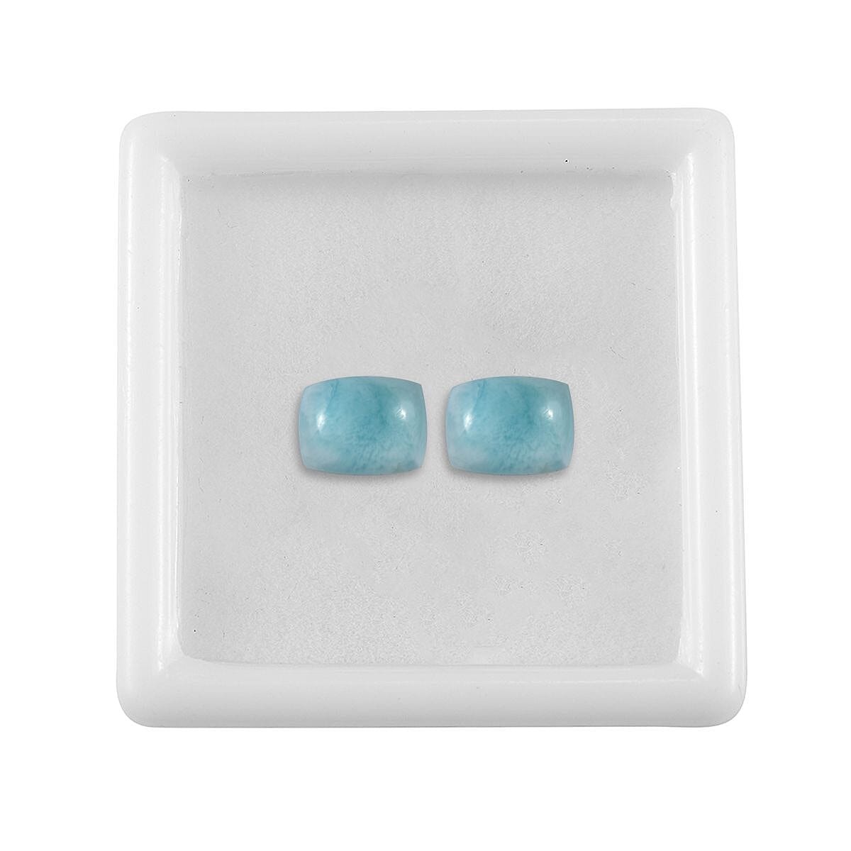 Set of 2 A Larimar Loose Gemstones in Cushion Shape (8x6mm) 3.06 ct. 8025713 3
