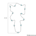 Larimar Necklace (Size - 30) in Platinum Overlay Sterling Silver 23.65 Ct.