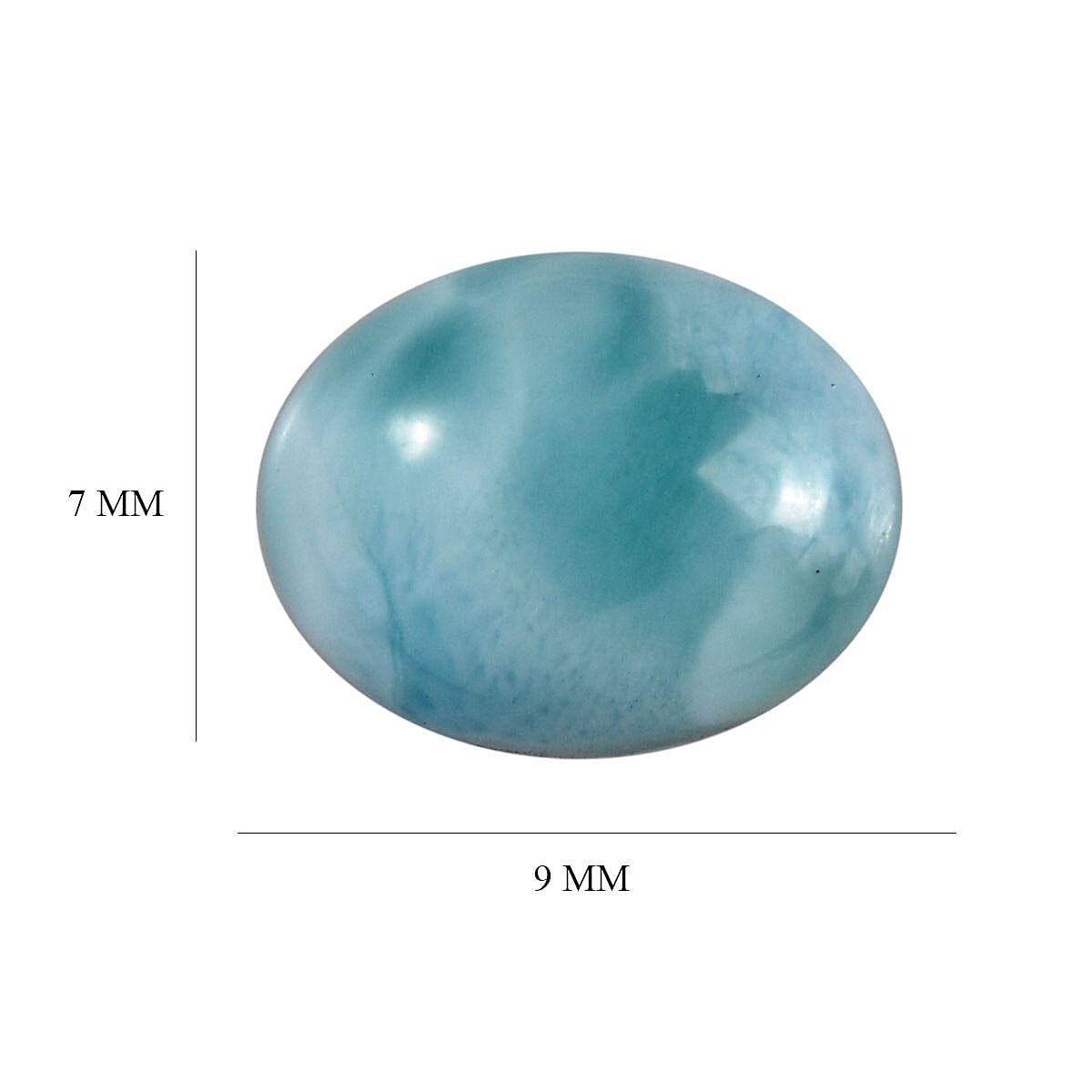 AA Larimar Loose Gemstone in Oval Shape (9x7mm) 1.68 ct. 8025725 4
