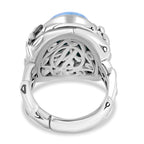 Royal Bali Collection Larimar Solitaire Ring in Sterling Silver 10.13 Ct, Silver Wt. 10.60 Gms.