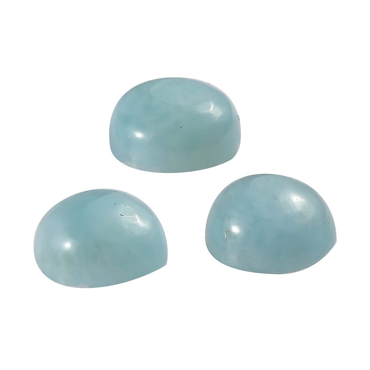Set of 3 Larimar Loose Gemstones in Round Shape (4mm) 7827339 3