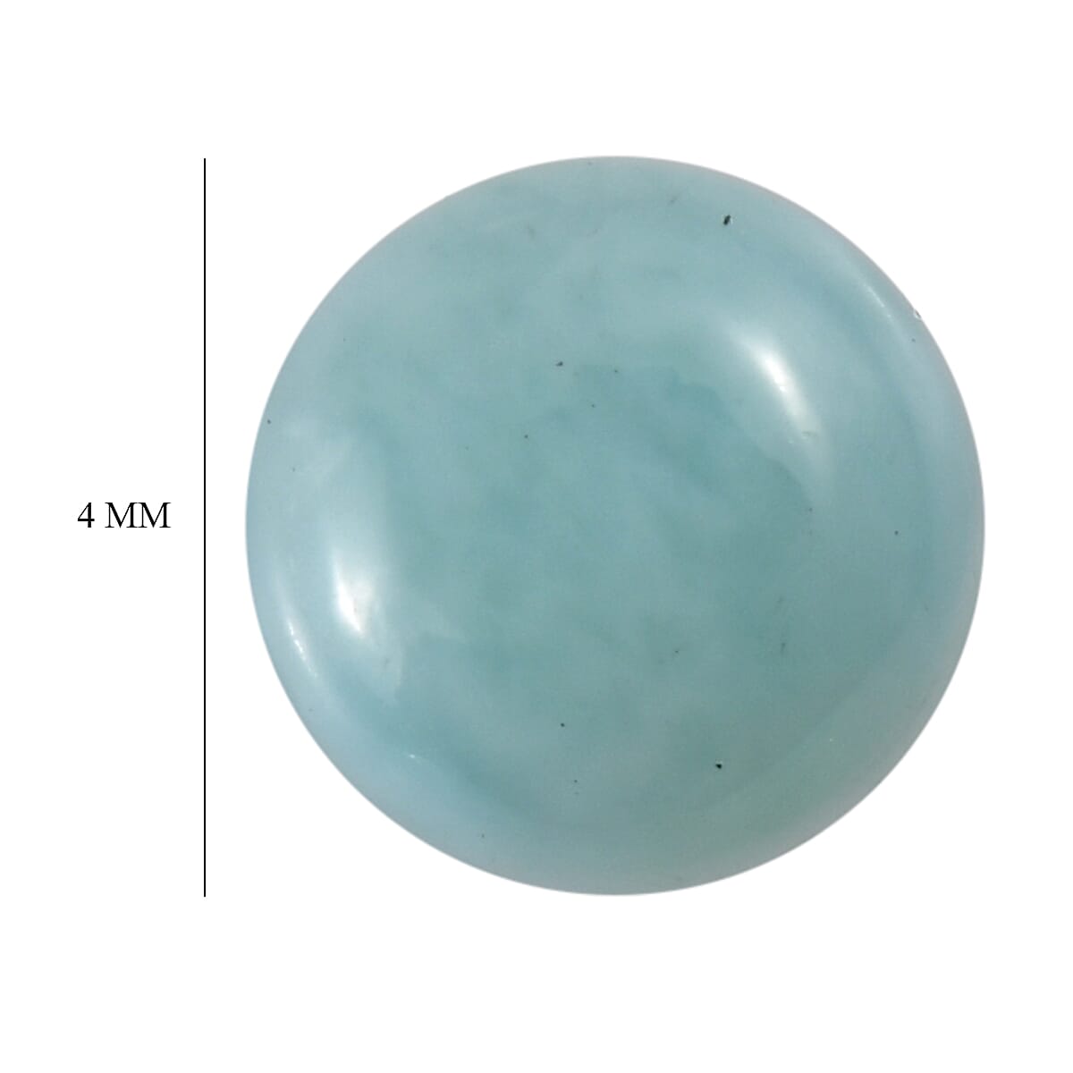 Set of 3 Larimar Loose Gemstones in Round Shape (4mm) 7827339 5