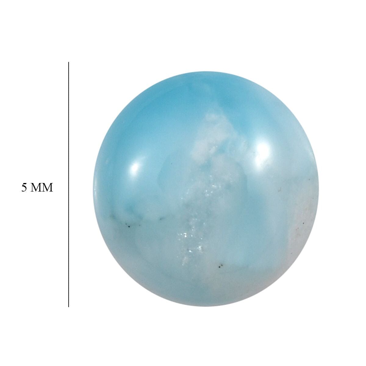 Set of 6 AA Larimar Loose Gemstones in Round Shape (5mm) 3.3 ct. 8025731 4