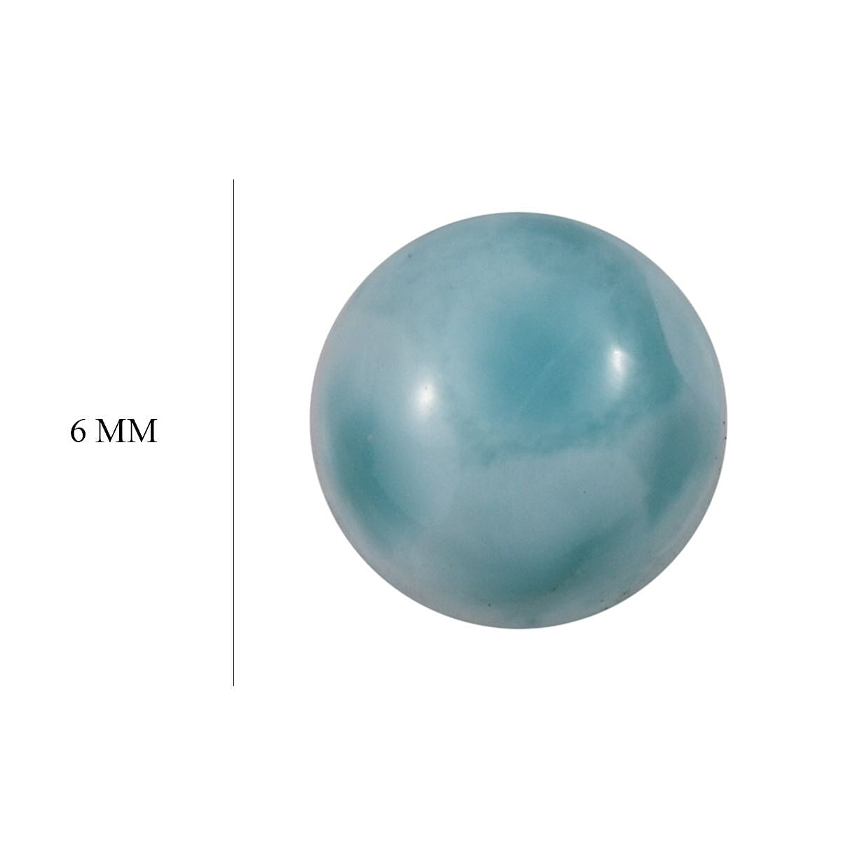 AA Larimar Loose Gemstone in Round Shape (6mm) 0.89 ct. 8025735 4