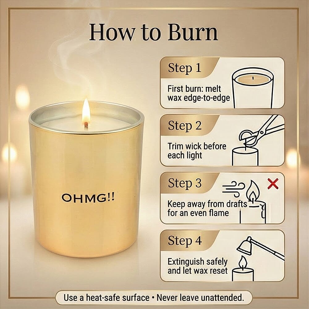 Laurelle OHMG!! Oud Scented Candle 200g with 60 Hour Burn Time 7671812 2