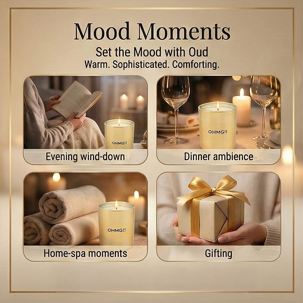 Laurelle OHMG!! Oud Scented Candle 200g with 60 Hour Burn Time 7671812 4