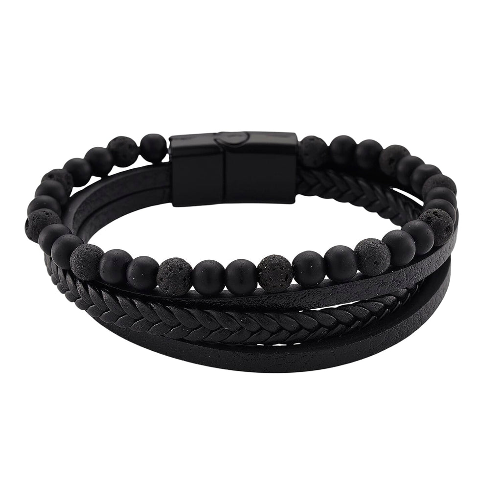 Lava Bracelet (Size 8) in Genuine Leather 10.00 Ct.