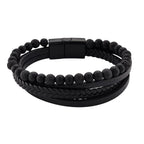 Lava Bracelet (Size 8) in Genuine Leather 10.00 Ct.