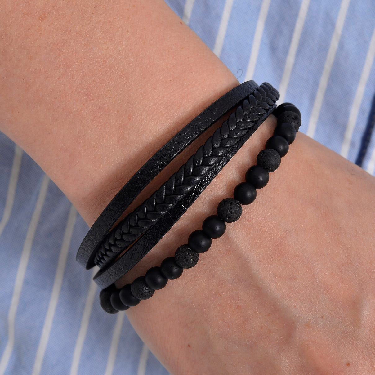Lava Bracelet (Size 8) in Genuine Leather 10.00 Ct. 8193180 2