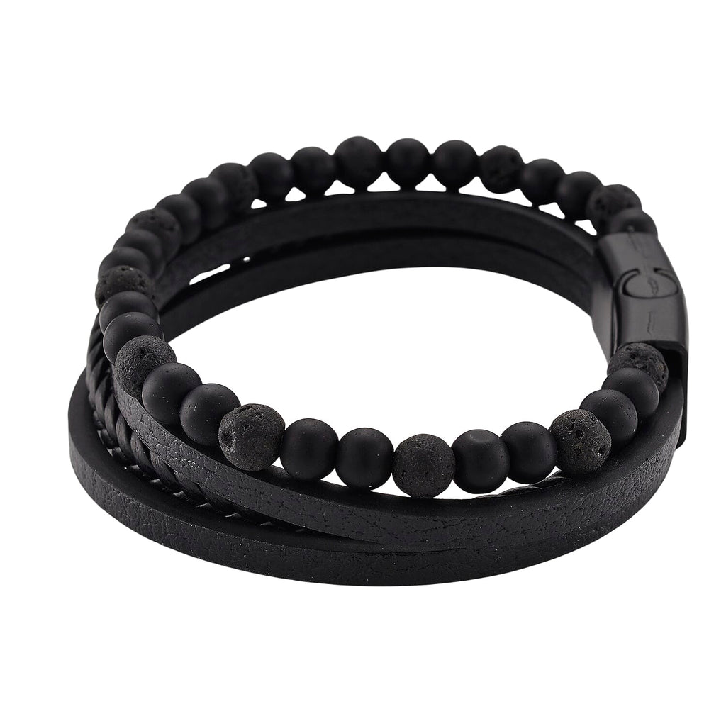 Lava Bracelet (Size 8) in Genuine Leather 10.00 Ct.