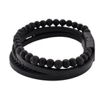 Lava Bracelet (Size 8) in Genuine Leather 10.00 Ct.