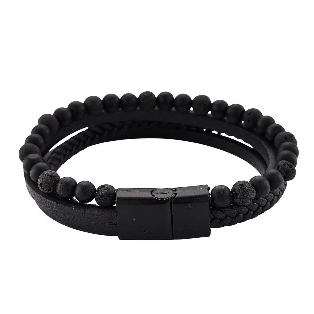 Lava Bracelet (Size 8) in Genuine Leather 10.00 Ct.