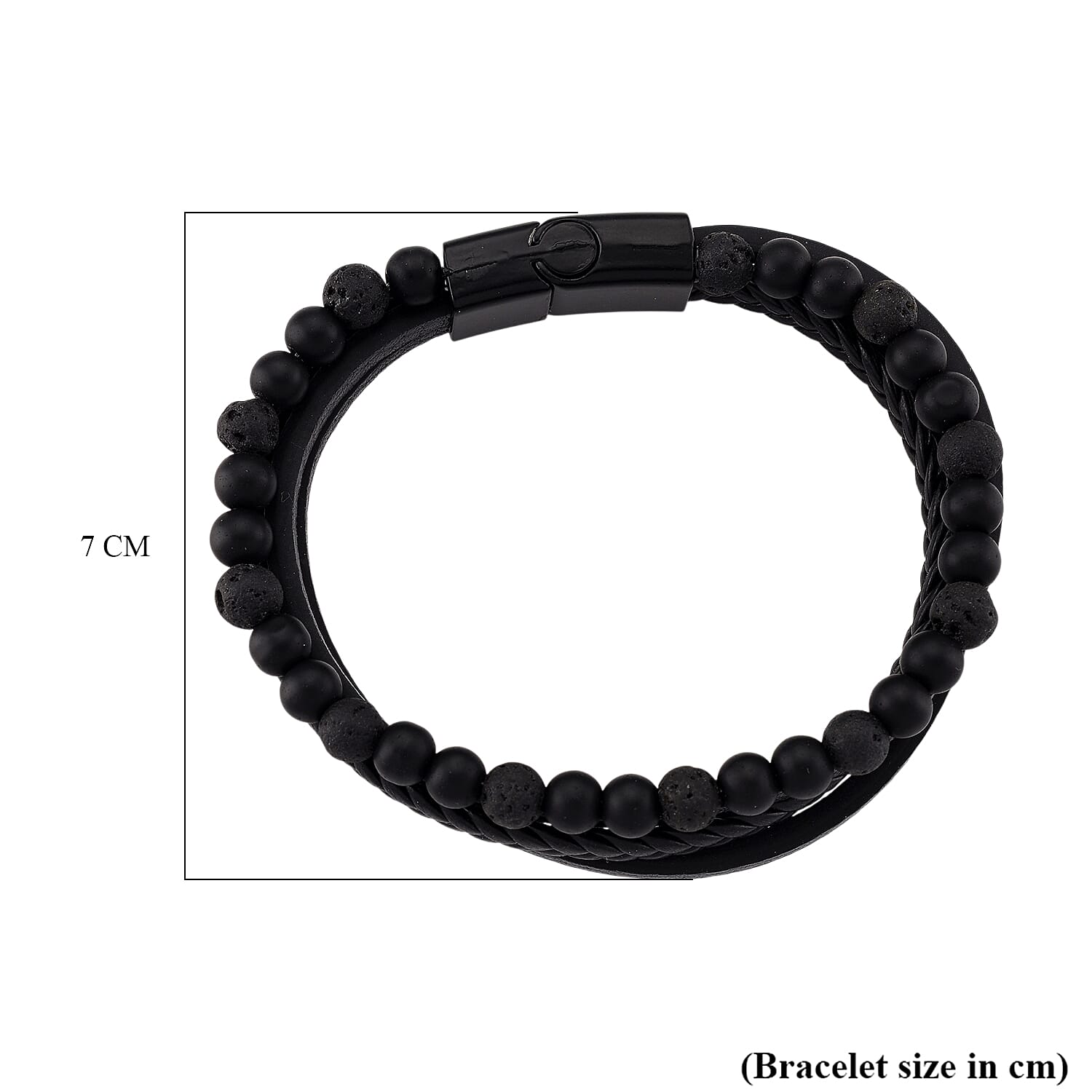 Lava Bracelet (Size 8) in Genuine Leather 10.00 Ct. 8193180 6