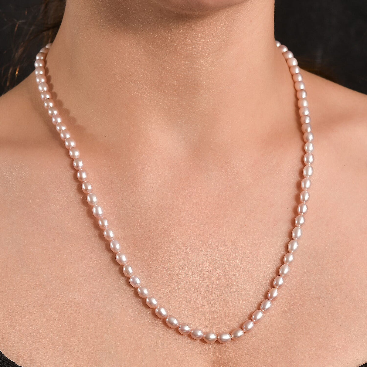 Lavender Pearl Necklace with Lobster Clasp (Size - 20-2 Ext) in 18K Vermeil Yellow Gold Plated Sterling Silver 8125522 4