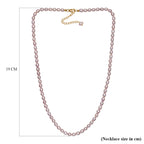 High Luster Fresh Water Pearl Necklace (Size - 20-2 Ext) in 18K Vermeil Yellow Gold Plated Sterling Silver
