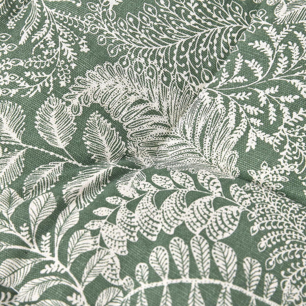 Stylish Leaf Pattern Square Floor Cushion (Size 40 cm) - Olive 7247663 3