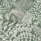 Stylish Leaf Pattern Square Floor Cushion (Size 40 cm) - Olive