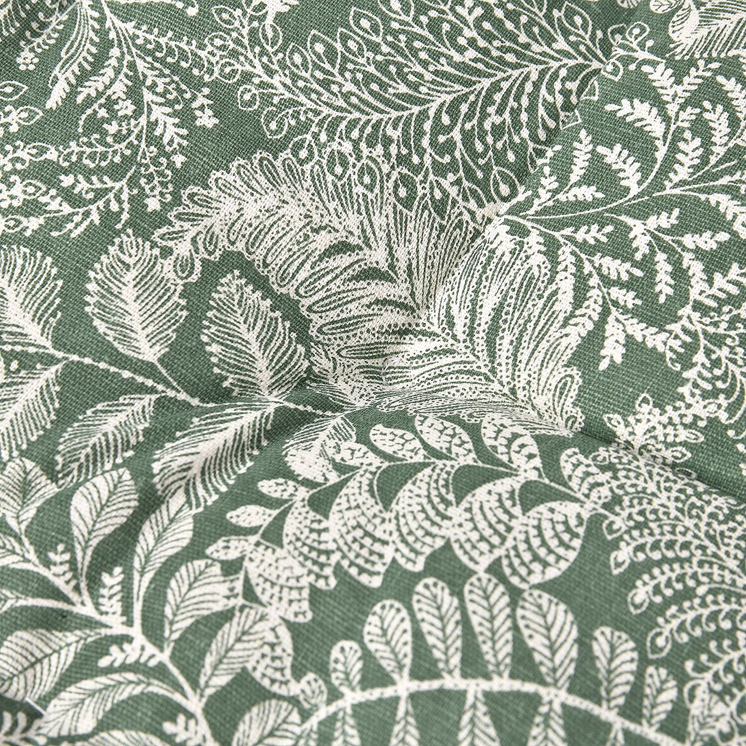 Stylish Leaf Pattern Square Floor Cushion (Size 40 cm) - Olive 7247663 3