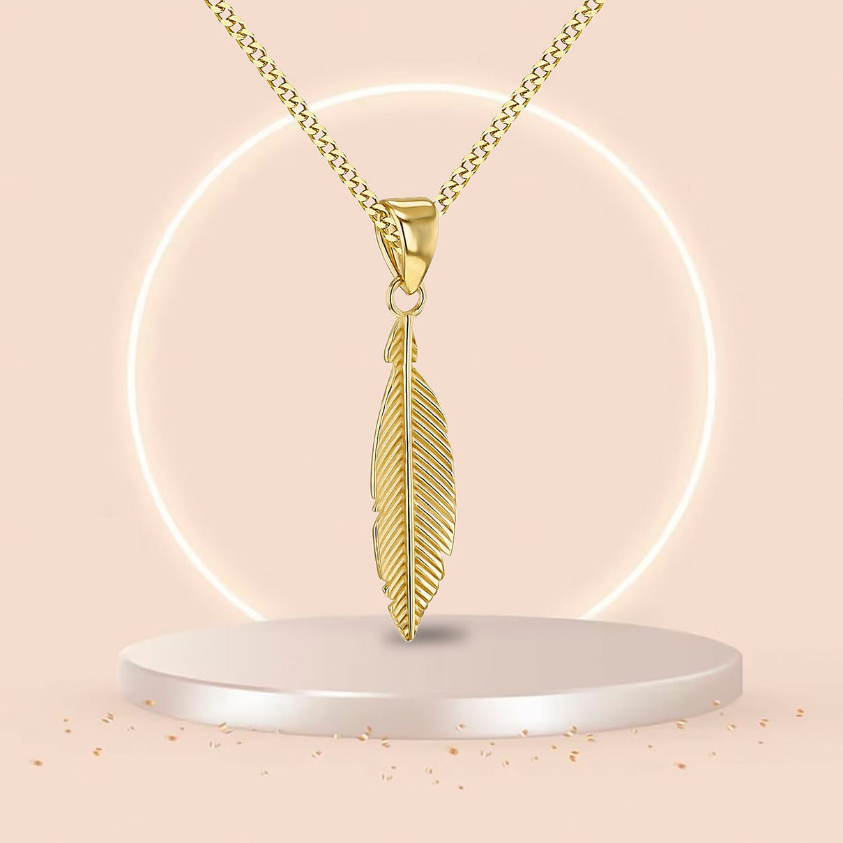 Leaf Pendant in 9K Yellow Gold 7568356 2