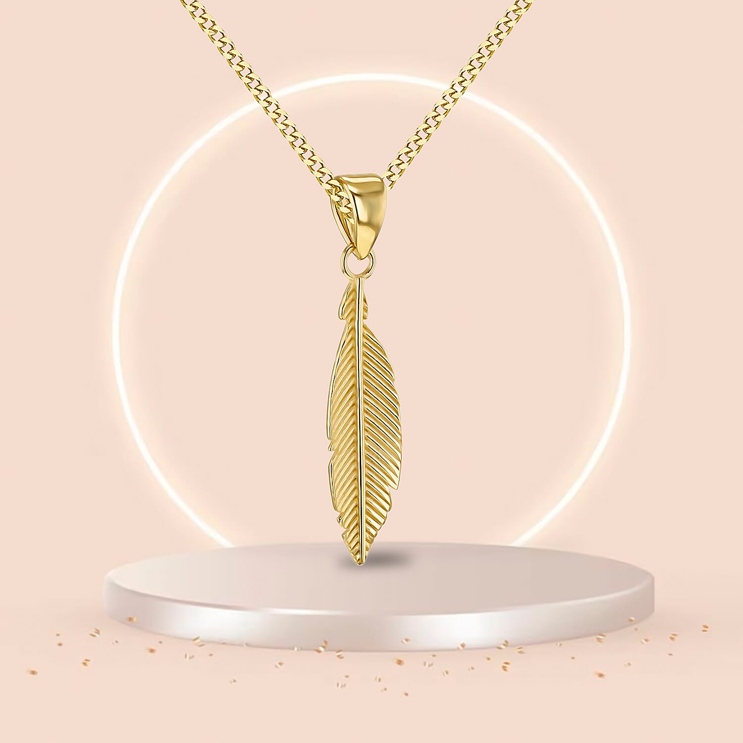 Leaf Pendant in 9K Yellow Gold 7568356 2