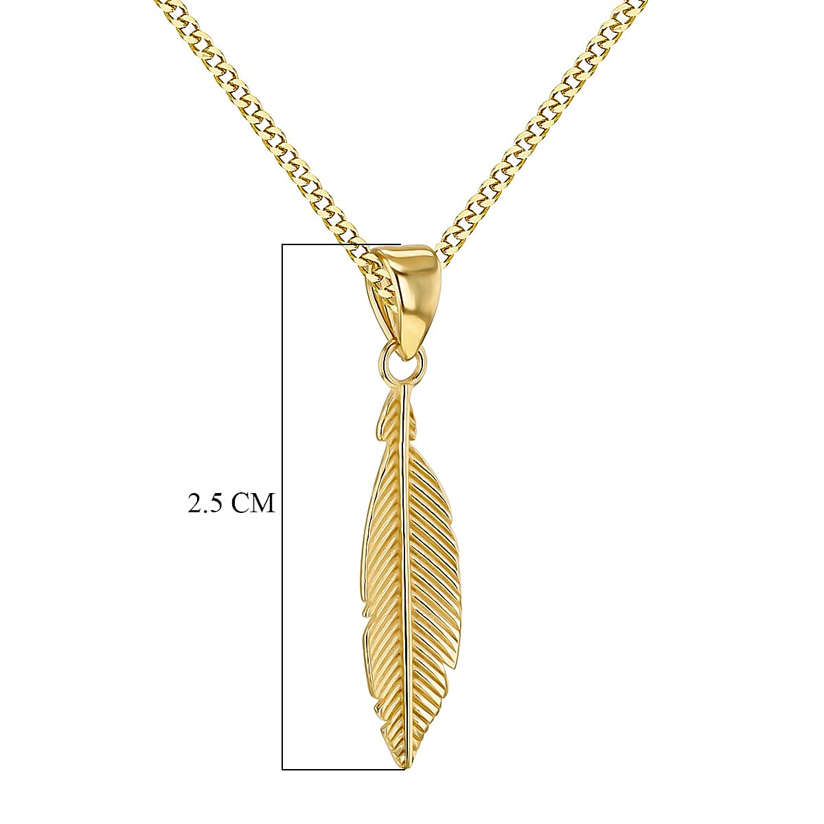Leaf Pendant in 9K Yellow Gold 7568356 3