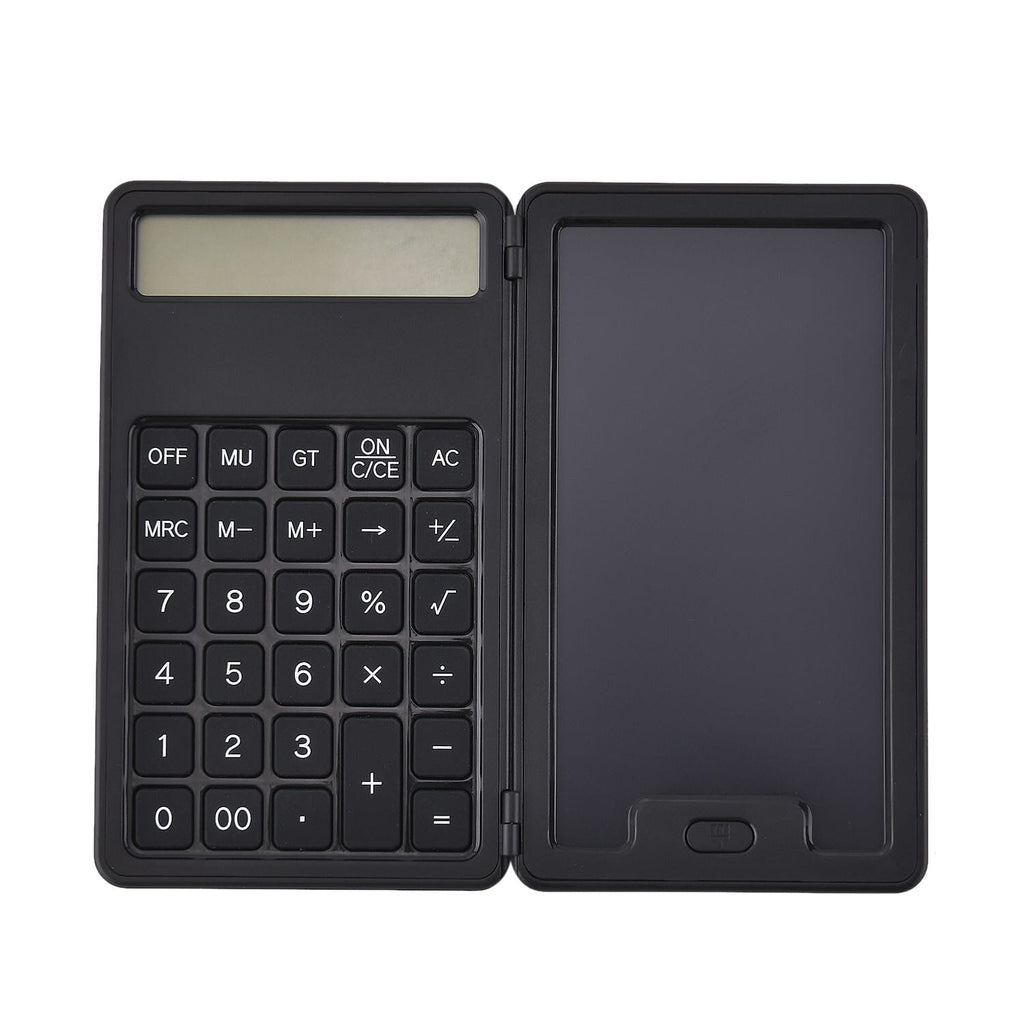 2 in 1 Hand Writing Calculator with Erasable Writing Tablet - Black