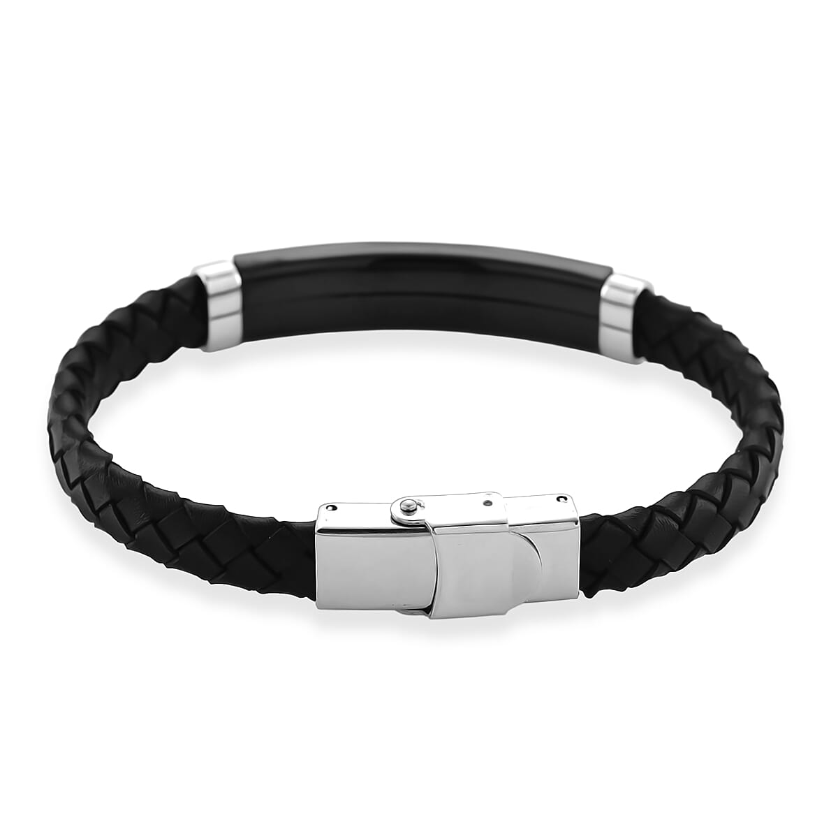 Leather Bracelet (Size - 8) in Tri Colour Tone 8250158 12