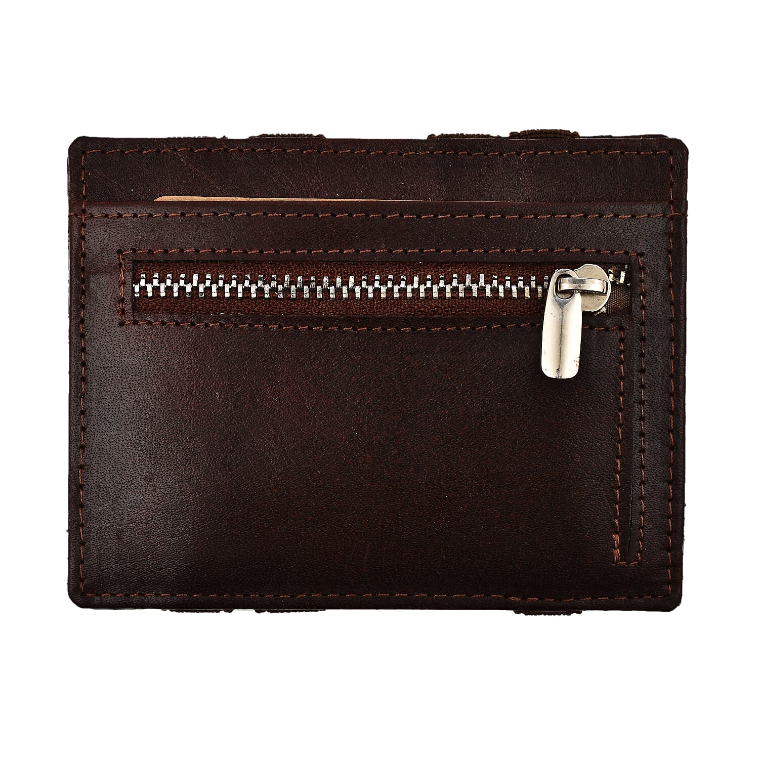 Leather Card Case (Size 1x1x1 cm) - Brown 7819326 1