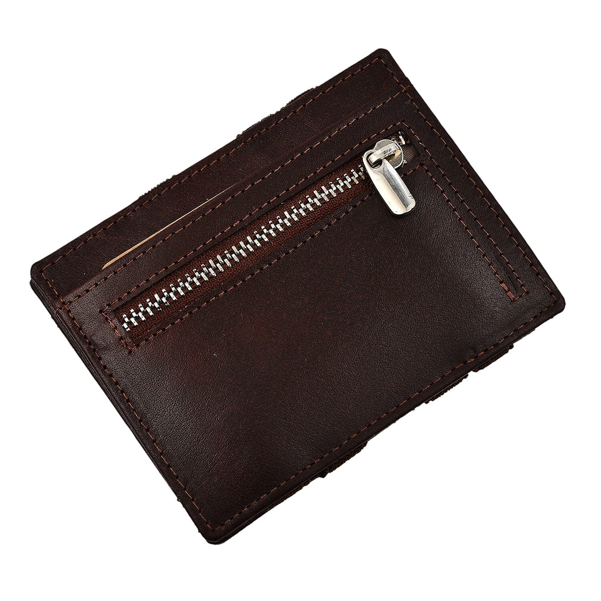Leather Card Case (Size 1x1x1 cm) - Brown 7819326 2