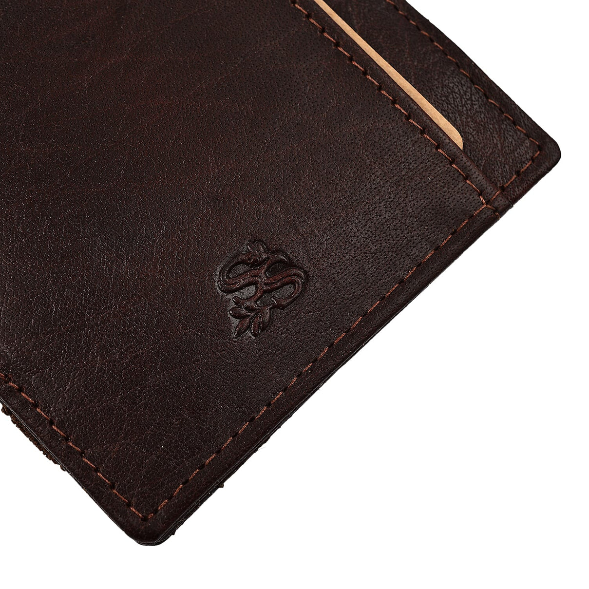 Leather Card Case (Size 1x1x1 cm) - Brown 7819326 4