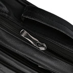 Leather Croc Emobossed Crossbody Bag (Size 23x10x28 cm) - Black & Black