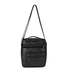 Genuine leather Convertible Flap Crossbody Bag (Size 23x10x28 cm) - Black