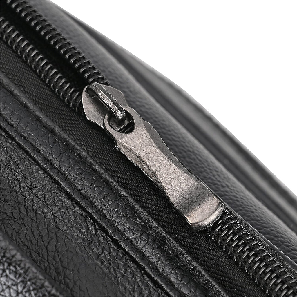 Genuine leather Convertible Flap Crossbody Bag (Size 23x10x28 cm) - Black