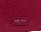 Closeout - Ecotorie Genuine Leather Leopard Printed Crossbody Bag With Chain Shoulder Strap - Fuschia