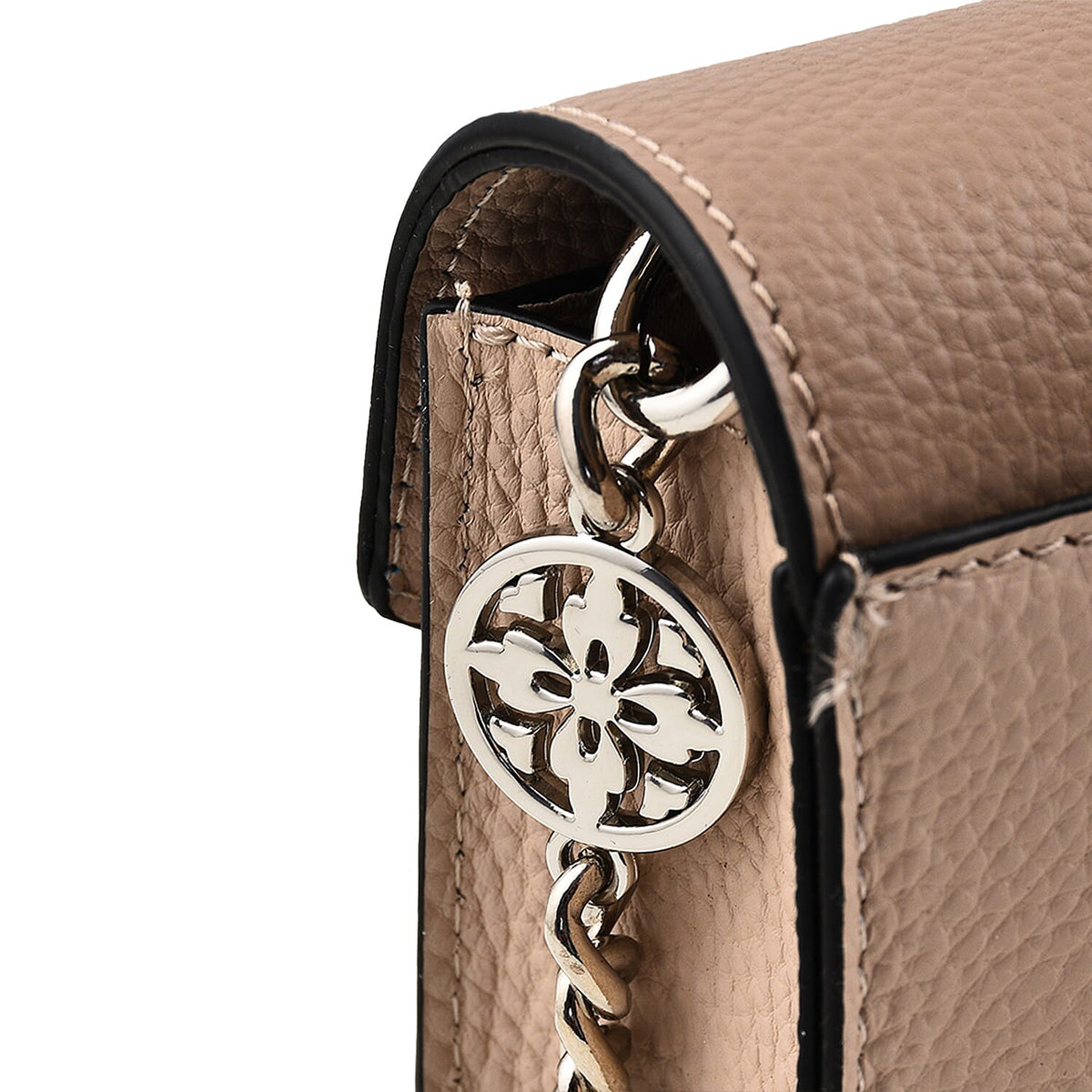 KTD by Kenzo Takada Leather Crossbody Bag with Embossed Monogram - Beige 7514938 3