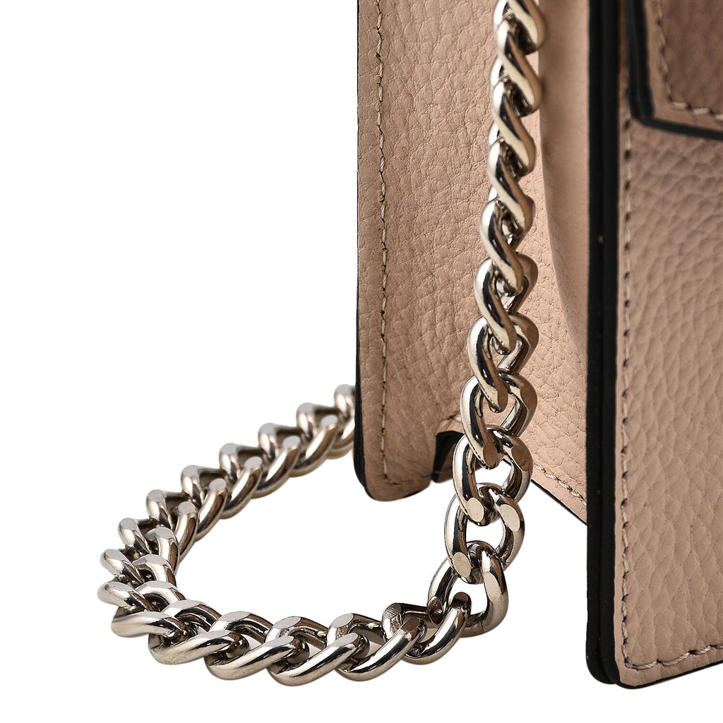 KTD by Kenzo Takada Leather Crossbody Bag with Embossed Monogram - Beige