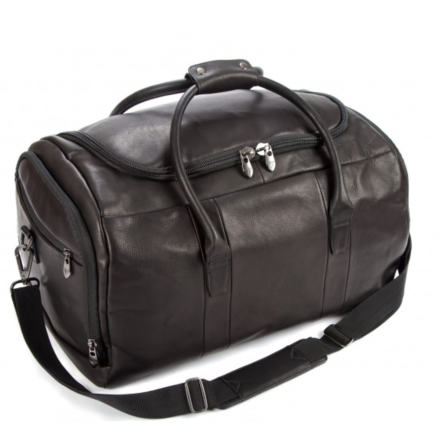Falcon Colombian Leather Holdall - Black Size- W30 x H30 x L51cm 7988016 2