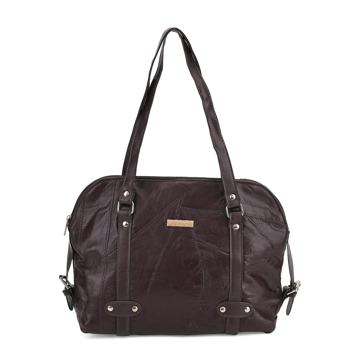 Genuine Leather Patchwork Tote Bag for Women 8087936 0