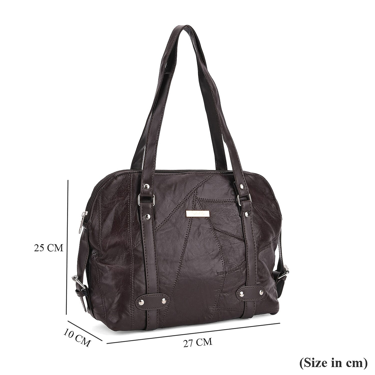 Genuine Leather Patchwork Tote Bag for Women 8087936 5
