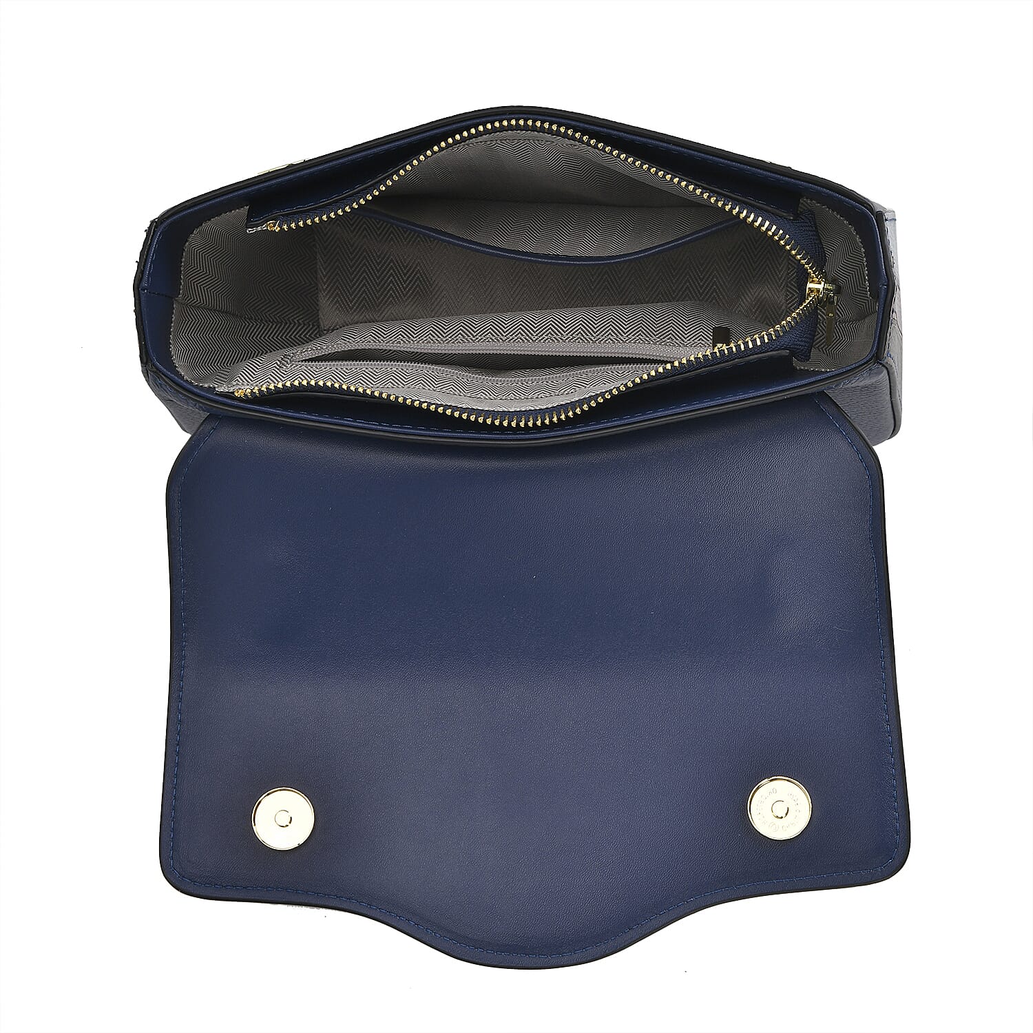 Closeout Deal - 100% Genuine Leather Crossbody Bumblebee Design Bag - Blue 7694866 4
