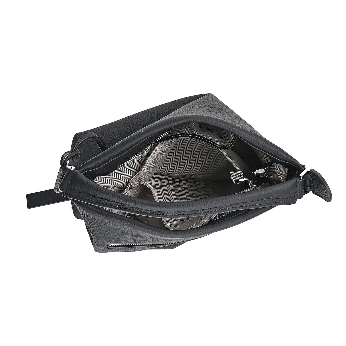 Closeout Deal- 100% Genuine Leather Bag - Black 7990263 12