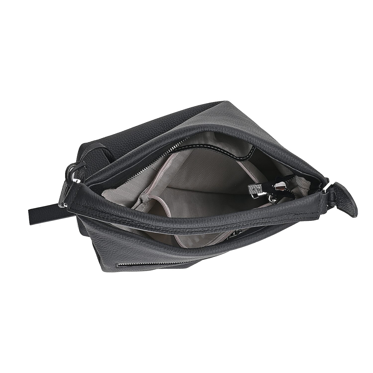 Closeout Deal- 100% Genuine Leather Bag - Black 7990263 12