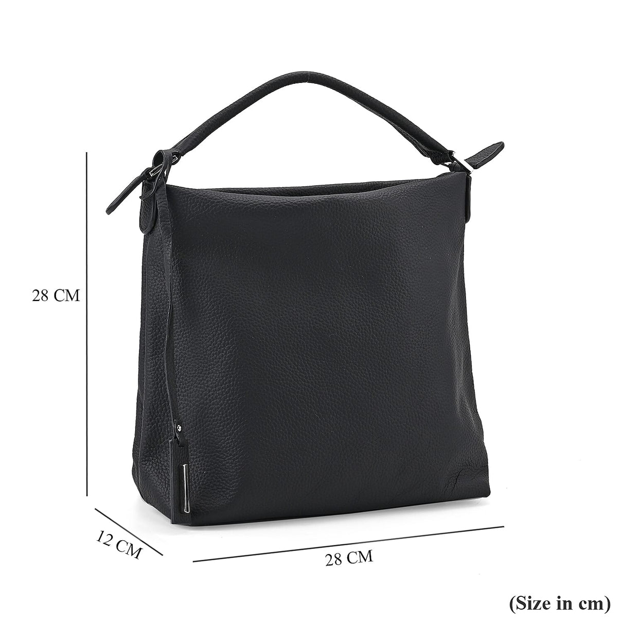 Closeout Deal- 100% Genuine Leather Bag - Black 7990263 14