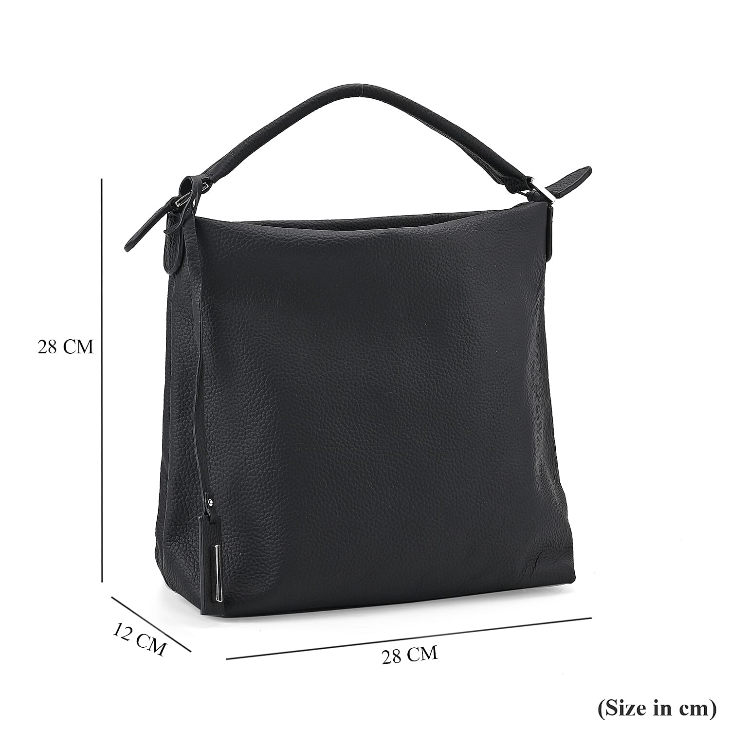Closeout Deal- 100% Genuine Leather Bag - Black 7990263 14